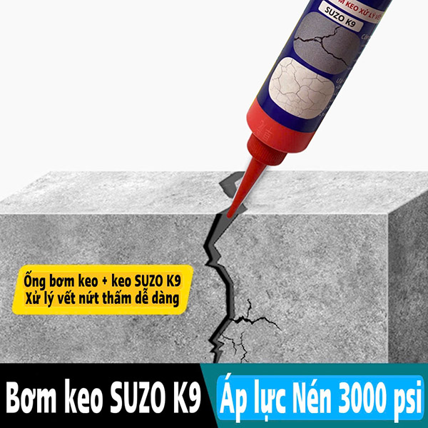 ống bơm keo chống nứt thấm